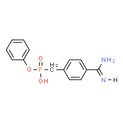 ChemSpider 2D Image | Phenyl (4-Carbamimidoylbenzyl)phosphonate | C14H15N2O3P