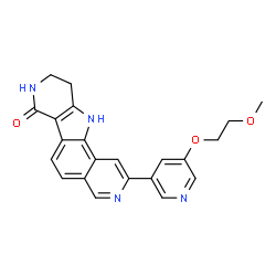 ChemSpider 2D Image | 2-[5-(2-Methoxyethoxy)-3-pyridinyl]-8,9,10,11-tetrahydro-7H-pyrido[3',4':4,5]pyrrolo[2,3-f]isoquinolin-7-one | C22H20N4O3