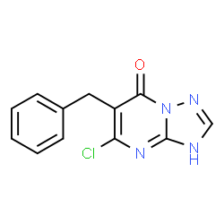 ChemSpider 2D Image | 6-Benzyl-5-chloro[1,2,4]triazolo[1,5-a]pyrimidin-7(1H)-one | C12H9ClN4O
