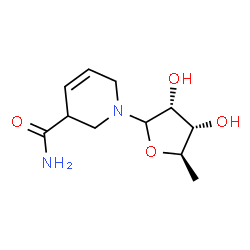 ChemSpider 2D Image | 1-(5-Deoxy-D-ribofuranosyl)-1,2,3,6-tetrahydro-3-pyridinecarboxamide | C11H18N2O4