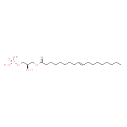 ChemSpider 2D Image | (2R)-2-Hydroxy-3-(phosphonooxy)propyl (9E)-9-octadecenoate | C21H41O7P
