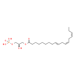 ChemSpider 2D Image | (2R)-2-Hydroxy-3-(phosphonooxy)propyl (9E,12Z,15Z)-9,12,15-octadecatrienoate | C21H37O7P
