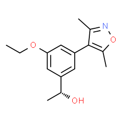 ChemSpider 2D Image | (1R)-1-[3-(3,5-Dimethyl-1,2-oxazol-4-yl)-5-ethoxyphenyl]ethanol | C15H19NO3
