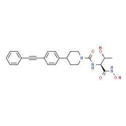 ChemSpider 2D Image | N-[(1s,2r)-2-Hydroxy-1-(Hydroxycarbamoyl)propyl]-4-[4-(Phenylethynyl)phenyl]piperidine-1-Carboxamide | C24H27N3O4