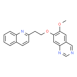 ChemSpider 2D Image | 6-Methoxy-7-[2-(2-quinolinyl)ethoxy]quinazoline | C20H17N3O2