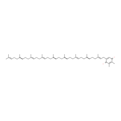 ChemSpider 2D Image | 2,3-Dimethyl-5-[(2E,10E,22E,26E)-3,7,11,15,19,23,27,31,35-nonamethyl-2,6,10,14,18,22,26,30,34-hexatriacontanonaen-1-yl]-1,4-benzoquinone | C53H80O2