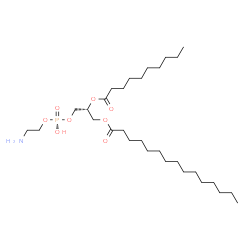 ChemSpider 2D Image | (2R)-3-{[(2-Aminoethoxy)(hydroxy)phosphoryl]oxy}-2-(decanoyloxy)propyl pentadecanoate | C30H60NO8P