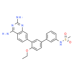 ChemSpider 2D Image | N-[3'-(2,4-Diamino-7-quinazolinyl)-4'-ethoxy-3-biphenylyl]methanesulfonamide | C23H23N5O3S