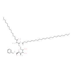 ChemSpider 2D Image | (2s,3r,4s,5r,6s)-6-[(2s,3s,4r)-2-(Hexacosanoylamino)-3,4-Dihydroxy-Octadecoxy]-3,4,5-Trihydroxy-N-(Phenylmethyl)oxane-2-Carboxamide | C57H104N2O9
