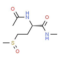 ChemSpider 2D Image | (2S)-2-Acetamido-N-methyl-4-(methylsulfinyl)butanamide | C8H16N2O3S
