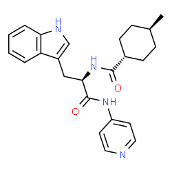 ChemSpider 2D Image | Nalpha-[(trans-4-Methylcyclohexyl)carbonyl]-N-4-pyridinyl-D-tryptophanamide | C24H28N4O2
