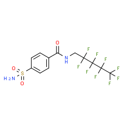 ChemSpider 2D Image | N-(2,2,3,3,4,4,5,5,5-Nonafluoropentyl)-4-sulfamoylbenzamide | C12H9F9N2O3S