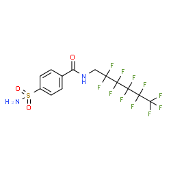 ChemSpider 2D Image | 4-Sulfamoyl-N-(2,2,3,3,4,4,5,5,6,6,6-undecafluorohexyl)benzamide | C13H9F11N2O3S