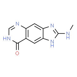 ChemSpider 2D Image | 2-(Methylamino)-1,5-dihydro-8H-imidazo[4,5-g]quinazolin-8-one | C10H9N5O