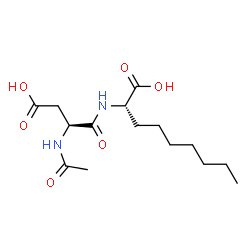 ChemSpider 2D Image | (2S)-2-[(N-Acetyl-L-alpha-aspartyl)amino]nonanoic acid | C15H26N2O6
