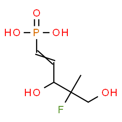 ChemSpider 2D Image | (4-Fluoro-3,5-dihydroxy-4-methyl-1-penten-1-yl)phosphonic acid | C6H12FO5P