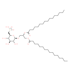 ChemSpider 2D Image | (2S)-2,3-Bis(palmitoyloxy)propyl 6-deoxy-6-sulfo-beta-D-glucopyranoside | C41H78O12S