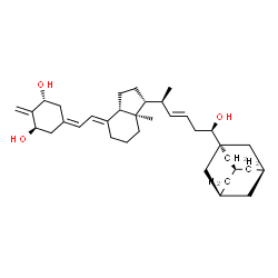 ChemSpider 2D Image | (1R,3R,7E,17beta)-17-{(2S,3E,6R)-6-[(3S,5S,7S)-Adamantan-1-yl]-6-hydroxy-3-hexen-2-yl}-2-methylene-9,10-secoestra-5,7-diene-1,3-diol | C35H52O3