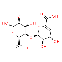 ChemSpider 2D Image | 4-O-(4-Deoxy-beta-L-threo-hex-4-enopyranuronosyl)-alpha-D-galactopyranuronic acid | C12H16O12