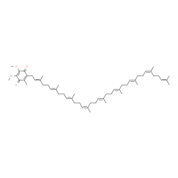 ChemSpider 2D Image | 2,3-Dimethoxy-5-methyl-6-[(2E,6E,10E,14Z,18E,22E,26E,30Z)-3,7,11,15,19,23,27,31,35-nonamethyl-2,6,10,14,18,22,26,30,34-hexatriacontanonaen-1-yl]-1,4-benzoquinone | C54H82O4