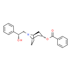 ChemSpider 2D Image | (3-endo)-8-[(2R)-2-Hydroxy-2-phenylethyl]-8-azabicyclo[3.2.1]oct-3-yl benzoate | C22H25NO3