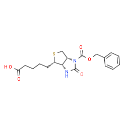ChemSpider 2D Image | 5-{(3aS,4S,6aR)-1-[(Benzyloxy)carbonyl]-2-oxohexahydro-1H-thieno[3,4-d]imidazol-4-yl}pentanoic acid | C18H22N2O5S