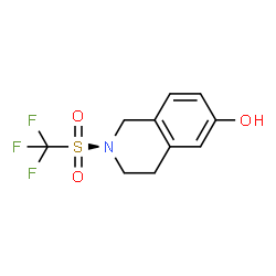 ChemSpider 2D Image | 2-[(Trifluoromethyl)sulfonyl]-1,2,3,4-tetrahydro-6-isoquinolinol | C10H10F3NO3S
