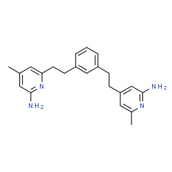 ChemSpider 2D Image | 6-(2-{3-[2-(2-Amino-6-methyl-4-pyridinyl)ethyl]phenyl}ethyl)-4-methyl-2-pyridinamine | C22H26N4