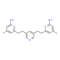 ChemSpider 2D Image | 6,6'-(3,5-Pyridinediyldi-2,1-ethanediyl)bis(4-methyl-2-pyridinamine) | C21H25N5