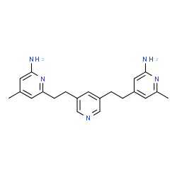 ChemSpider 2D Image | 6-(2-{5-[2-(2-Amino-6-Methylpyridin-4-Yl)ethyl]pyridin-3-Yl}ethyl)-4-Methylpyridin-2-Amine | C21H25N5