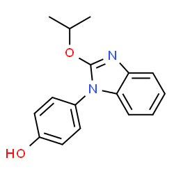 ChemSpider 2D Image | 4-(2-Isopropoxy-1H-benzimidazol-1-yl)phenol | C16H16N2O2