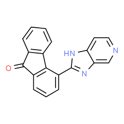 ChemSpider 2D Image | 4-(1h-Imidazo[4,5-C]pyridin-2-Yl)fluoren-9-One | C19H11N3O