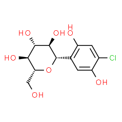 ChemSpider 2D Image | (1S)-1,5-Anhydro-1-(4-chloro-2,5-dihydroxyphenyl)-D-glucitol | C12H15ClO7
