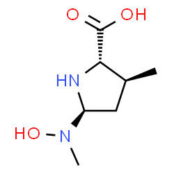 ChemSpider 2D Image | (3S,5R)-5-[Hydroxy(methyl)amino]-3-methyl-L-proline | C7H14N2O3