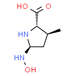 ChemSpider 2D Image | (3S,5R)-5-(Hydroxyamino)-3-methyl-L-proline | C6H12N2O3