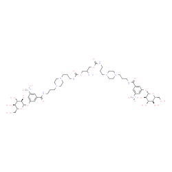 ChemSpider 2D Image | 2-Amino-1,3-propanediyl bis({3-[4-(3-{[3-(beta-D-glucopyranosyloxy)-5-nitrobenzoyl]amino}propyl)-1-piperazinyl]propyl}carbamate) | C51H79N11O22