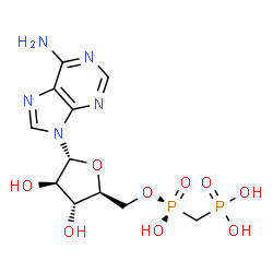ChemSpider 2D Image | PHOSPHOMETHYLPHOSPHONIC ACID ADENOSYL ESTER | C11H17N5O9P2