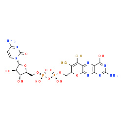 ChemSpider 2D Image | PTERIN CYTOSINE DINUCLEOTIDE | C19H22N8O13P2S2