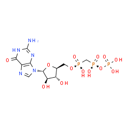 ChemSpider 2D Image | PHOSPHOMETHYLPHOSPHONIC ACID GUANYLATE ESTER | C11H18N5O13P3
