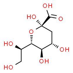 ChemSpider 2D Image | (6S)-3-Deoxy-6-(1,2-dihydroxyethyl)-beta-L-threo-hex-2-ulopyranosonic acid | C8H14O8