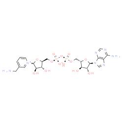 ChemSpider 2D Image | 3-AMINOMETHYL-PYRIDINIUM-ADENINE-DINUCLEOTIDE | C21H29N7O13P2