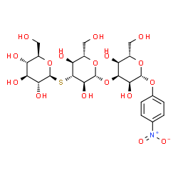ChemSpider 2D Image | 4'-NITROPHENYL-3I-THIOLAMINARITRIOSIDE | C24H35NO17S
