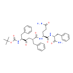ChemSpider 2D Image | N~2~-[(2R,5S)-2-Benzyl-5-({[(2-methyl-2-propanyl)oxy]carbonyl}amino)-4-oxo-6-phenylhexanoyl]-L-glutaminyl-D-phenylalaninamide | C38H47N5O7