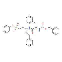 ChemSpider 2D Image | Phenyl (3R)-3-({N-[(benzyloxy)carbonyl]-L-phenylalanyl}amino)-5-phenyl-1-pentanesulfonate | C34H36N2O6S
