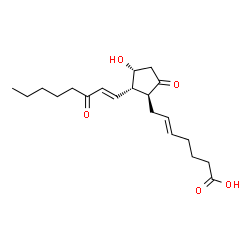 ChemSpider 2D Image | (5E,8beta,11alpha,12alpha,13E)-11-Hydroxy-9,15-dioxoprosta-5,13-dien-1-oic acid | C20H30O5
