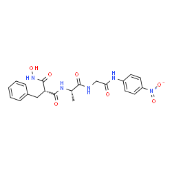 ChemSpider 2D Image | HONH-BENZYLMALONYL-L-ALANYLGLYCINE-P-NITROANILIDE | C21H23N5O7