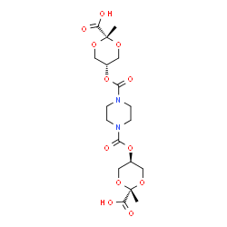 ChemSpider 2D Image | BIS-1,2-{[(Z)-2CARBOXY-2-METHYL-1,3-DIOXANE]-5-YLOXYCARBONYL}-PIPERAZINE | C18H26N2O12
