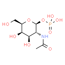 ChemSpider 2D Image | N-acetyl-beta-D-galactosamine 1-phosphate | C8H16NO9P