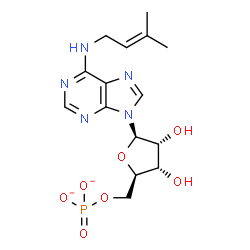 ChemSpider 2D Image | N-(3-Methyl-2-buten-1-yl)-5'-O-phosphonatoadenosine | C15H20N5O7P
