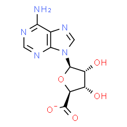 ChemSpider 2D Image | 9-(beta-D-Ribofuranosyluronosyl)-9H-purin-6-amine | C10H10N5O5